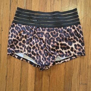 Leopard Print Pole/Yoga Shorts